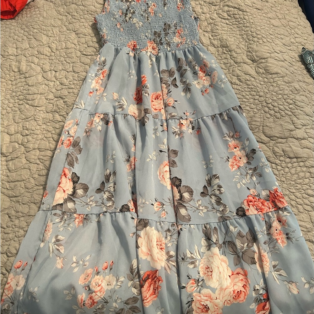 Floral Blue Dress
